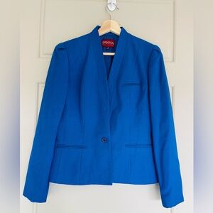 Vibrant Blue Linen Jacket